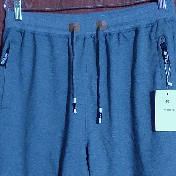 BEST CLASSIC VOGUE FASHION STAY GRAY MEN'S DRAWSTRING PANTS CROPPED ANKLE - Picture 2 of 13